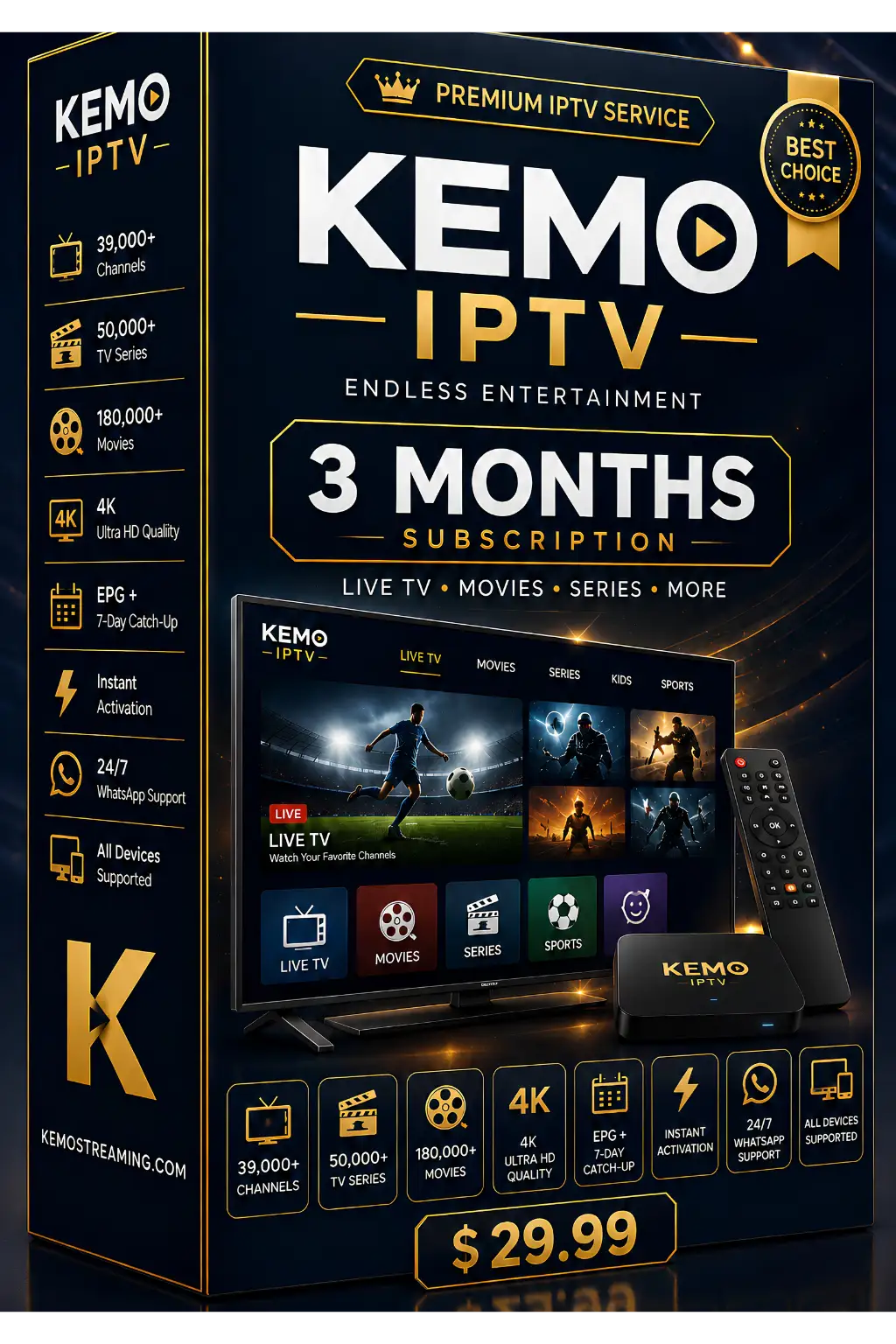 3-Month IPTV
